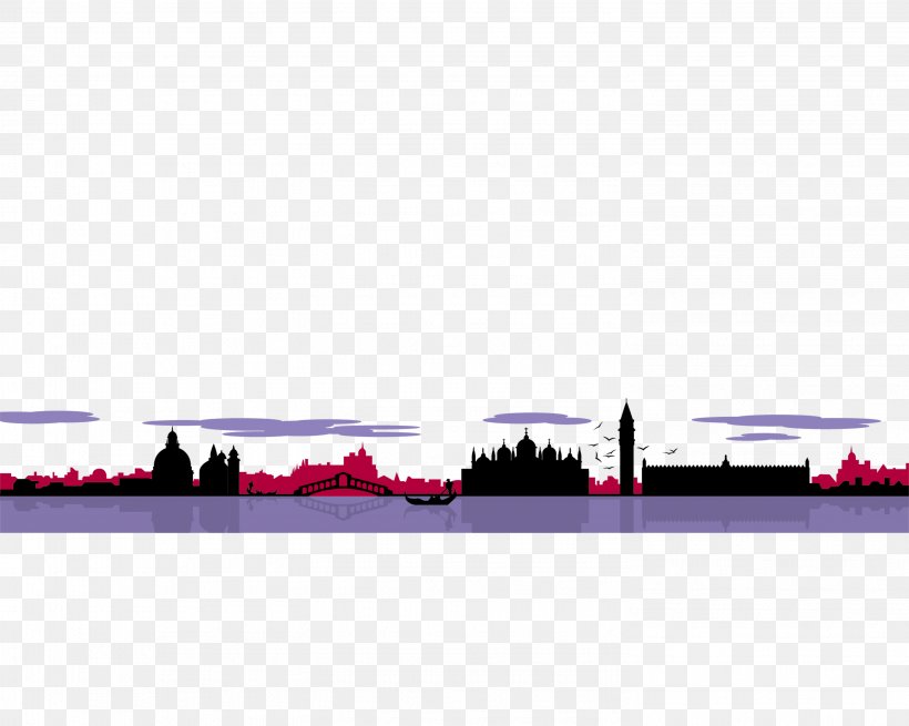Silhouette City, PNG, 2953x2362px, Silhouette, Black, City, Magenta, Pink Download Free