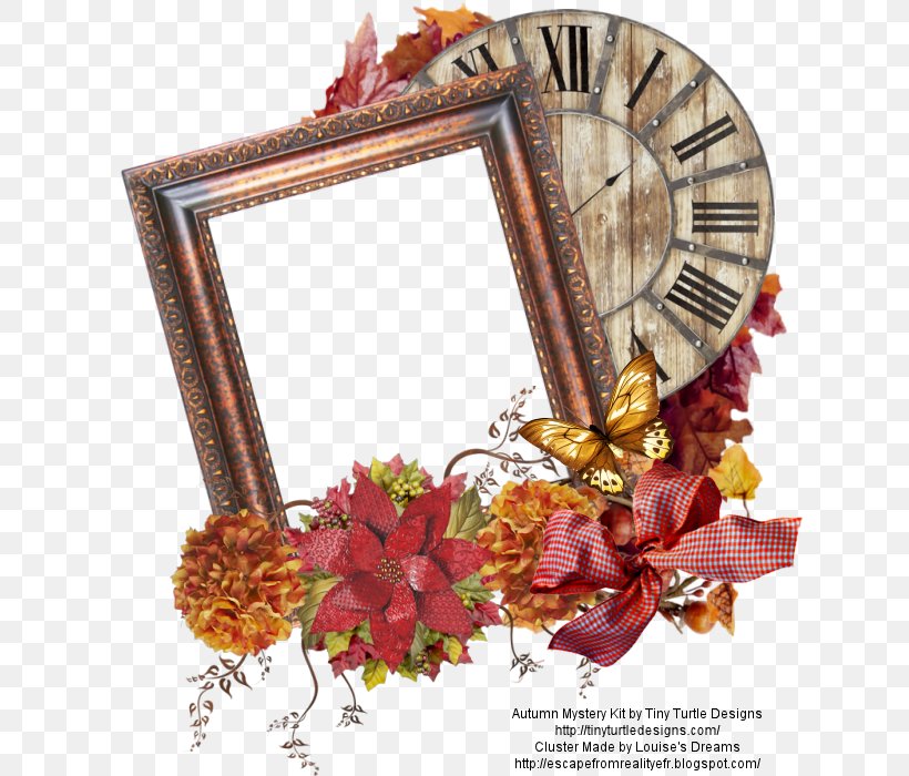 Floral Design Picture Frames Clock, PNG, 643x700px, Floral Design, Clock, Decor, Flora, Flower Download Free