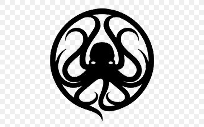 Kraken Rum Logo Octopus, PNG, 512x512px, Kraken Rum, Area, Black, Black And White, Cephalopod Download Free