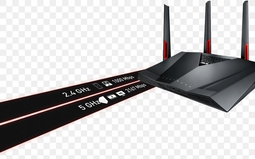 Wireless-AC3100 Dual Band Gigabit Router RT-AC88U ASUS RT-AC3100 ASUS RT-AC68U Wireless Router, PNG, 2200x1375px, Asus Rtac3100, Asus, Asus Rt Series, Asus Rtac66u, Asus Rtac68u Download Free