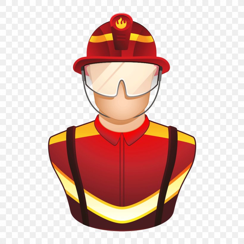 Firefighter Euclidean Vector Icon, PNG, 1000x1000px, Firefighter, Art, Cap, Clip Art, Costume Hat Download Free