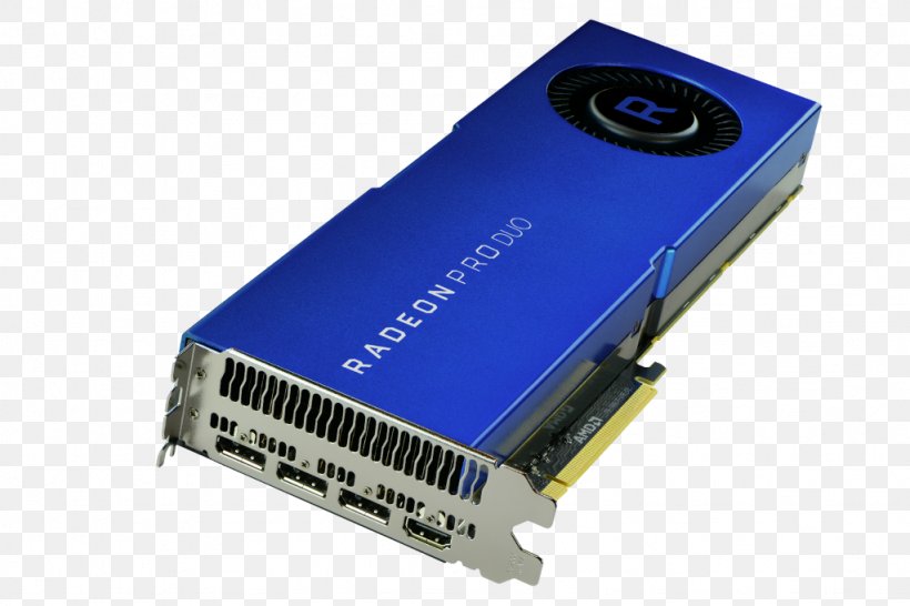 Graphics Cards & Video Adapters AMD Radeon Pro Duo Graphics Processing Unit, PNG, 1024x683px, Graphics Cards Video Adapters, Advanced Micro Devices, Amd Radeon Pro Duo, Computer, Computer Component Download Free