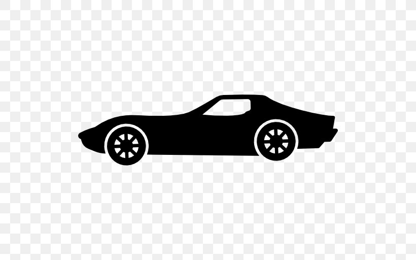 Sports Car Honda Civic Vehicle, PNG, 512x512px, Car, Automotive Design, Automotive Exterior, Black, Black And White Download Free