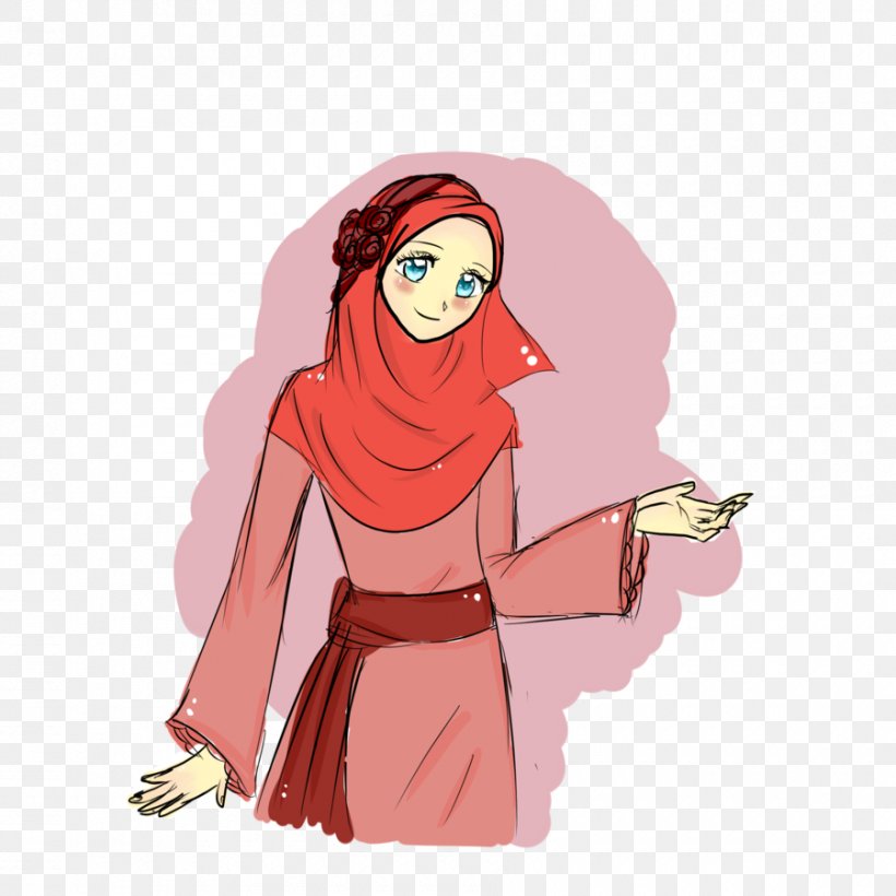Hijab Islam Muslim Abaya Woman, PNG, 900x900px, Watercolor, Cartoon, Flower, Frame, Heart Download Free