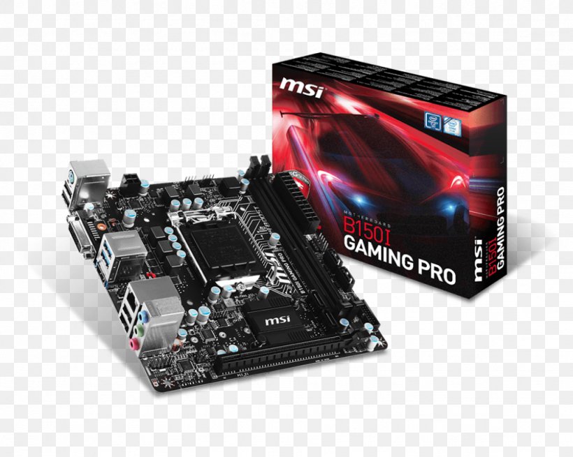 LGA 1151 Motherboard Skylake Mini-ITX MSI B150I Gaming Pro AC, PNG, 1024x819px, Lga 1151, Atx, Cable, Computer Component, Computer Cooling Download Free