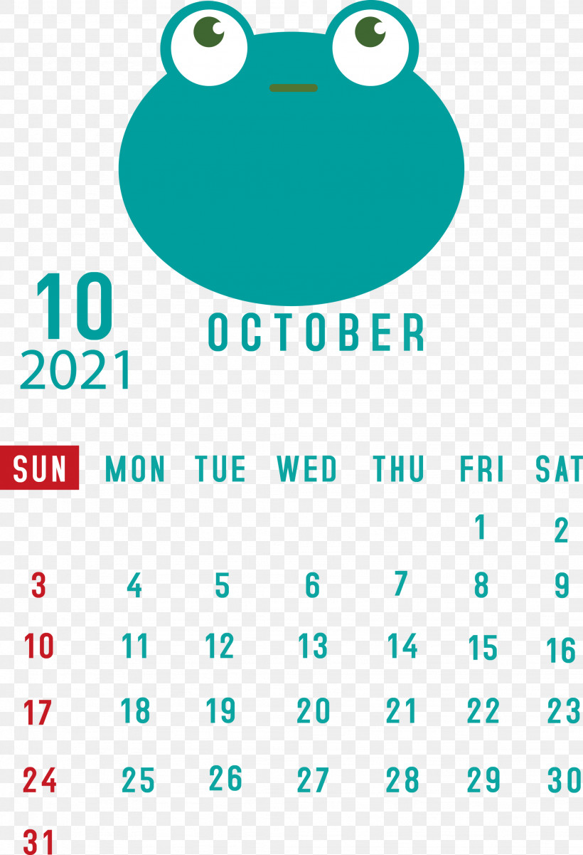 October 2021 Printable Calendar October 2021 Calendar, PNG, 2048x3000px, October 2021 Printable Calendar, Android, Aqua M, Calendar System, Diagram Download Free