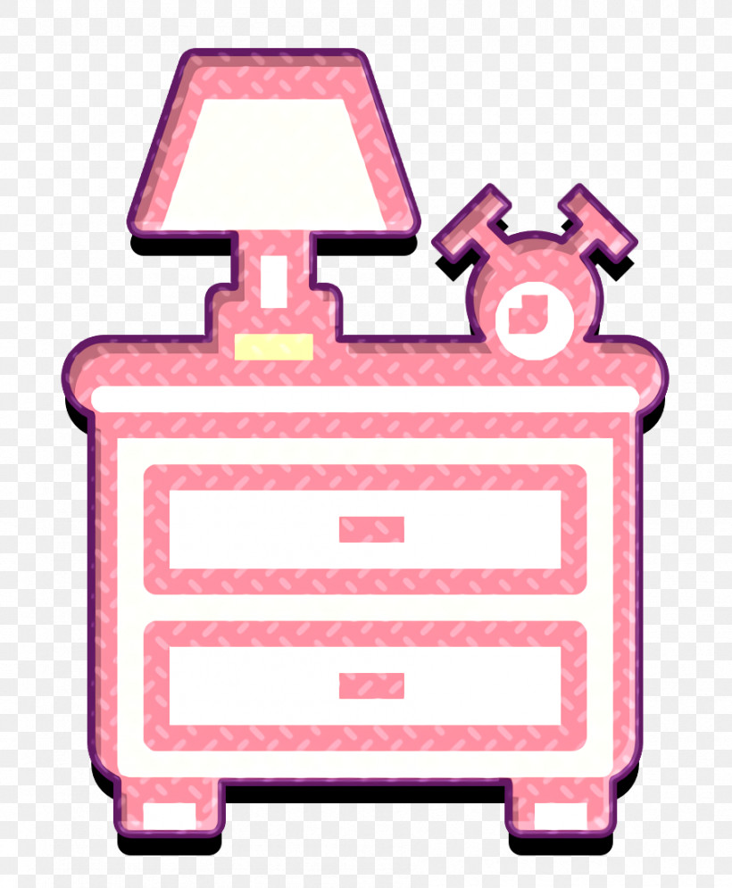 Nightstand Icon Home Equipment Icon, PNG, 898x1090px, Nightstand Icon, Home Equipment Icon, Pink Download Free
