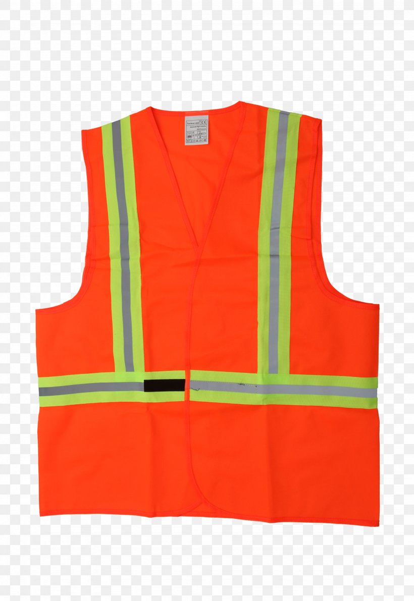 Gilets Sleeveless Shirt High-visibility Clothing, PNG, 2048x2976px, Gilets, Clothing, High Visibility Clothing, Highvisibility Clothing, Orange Download Free
