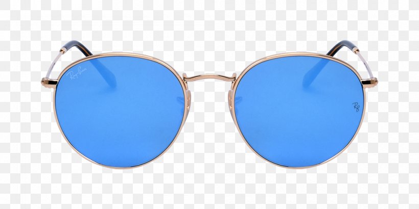 Ray-Ban Hexagonal Flat Lenses Sunglasses Ray-Ban Round Metal, PNG, 1000x500px, Rayban, Azure, Blue, Brand, Eyewear Download Free