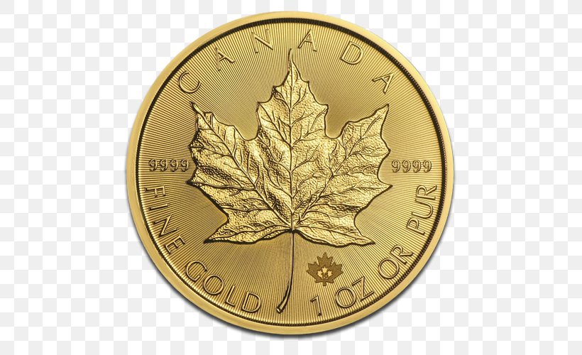 Canadian Gold Maple Leaf Bullion Coin Gold As An Investment American Gold Eagle, PNG, 500x500px, Canadian Gold Maple Leaf, American Gold Eagle, Bullion, Bullion Coin, Canadian Maple Leaf Download Free