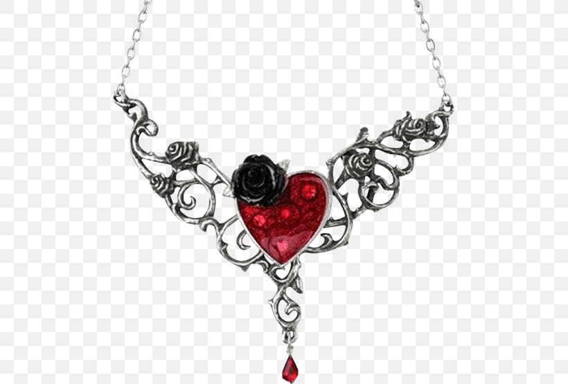 Rose Heart Blood Necklace Charms & Pendants, PNG, 555x555px, Rose, Black Rose, Blood, Body Jewelry, Chain Download Free