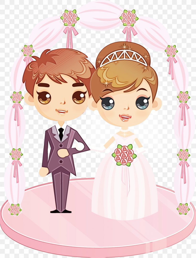 Bride And Groom Cartoon, PNG, 1284x1688px, Watercolor, Bride, Cartoon, Ceremony, Friendship Download Free