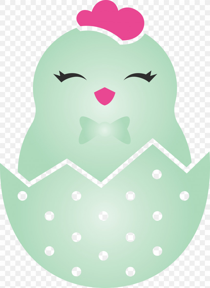 Chick In Eggshell Easter Day Adorable Chick, PNG, 2181x3000px, Chick In Eggshell, Adorable Chick, Easter Day, Green, Pink Download Free