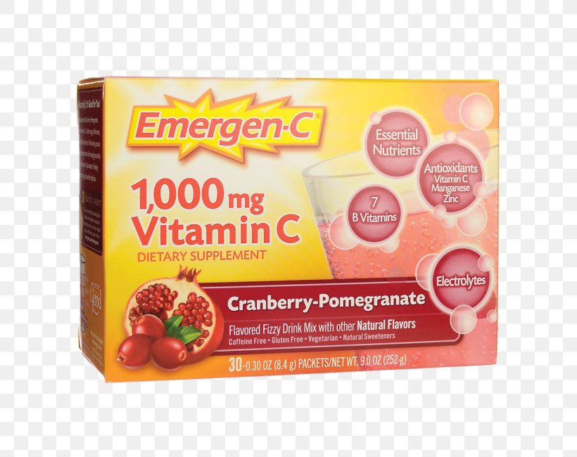 Emergen-C Vitamin C Alacer Corp. Food, PNG, 650x650px, Emergenc, Alacer Corp, Cranberry, Flavor, Food Download Free