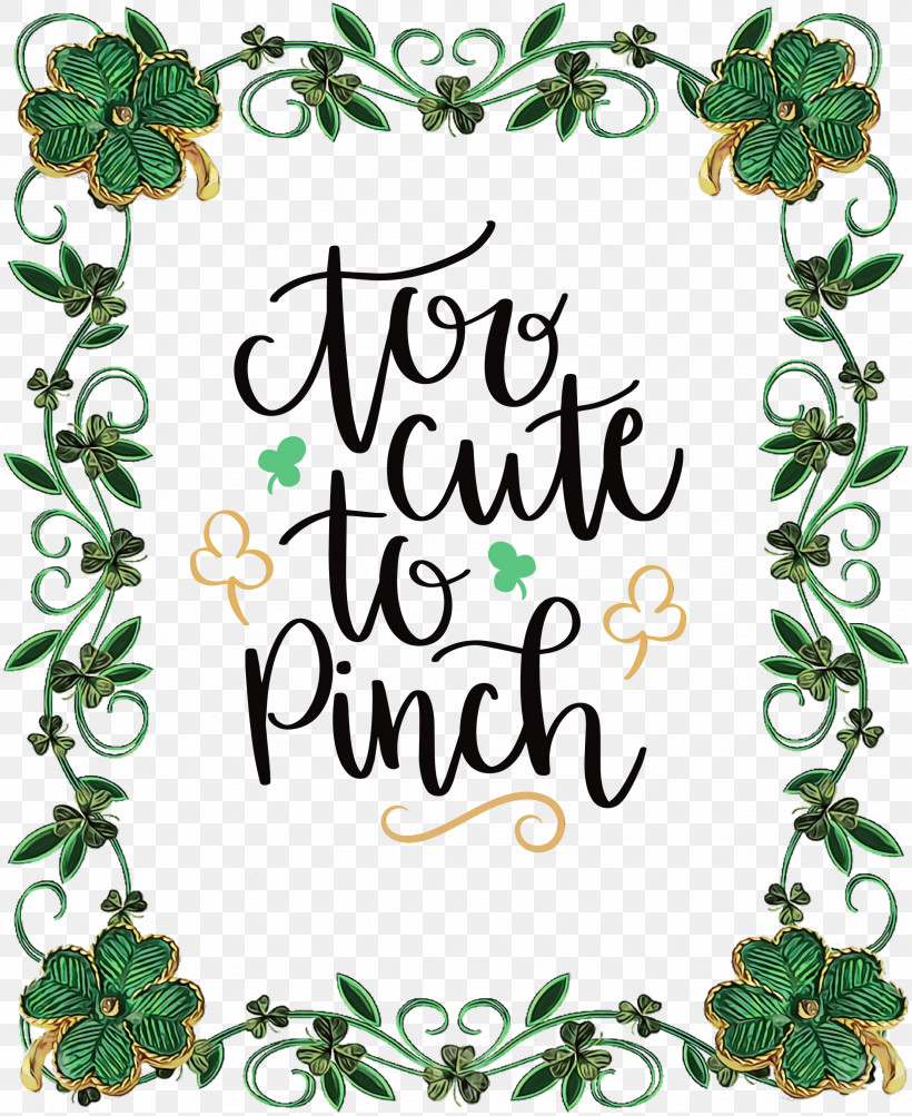 Picture Frame, PNG, 2452x3000px, St Patricks Day, Floral Design, Floral Frame, Green, Paint Download Free