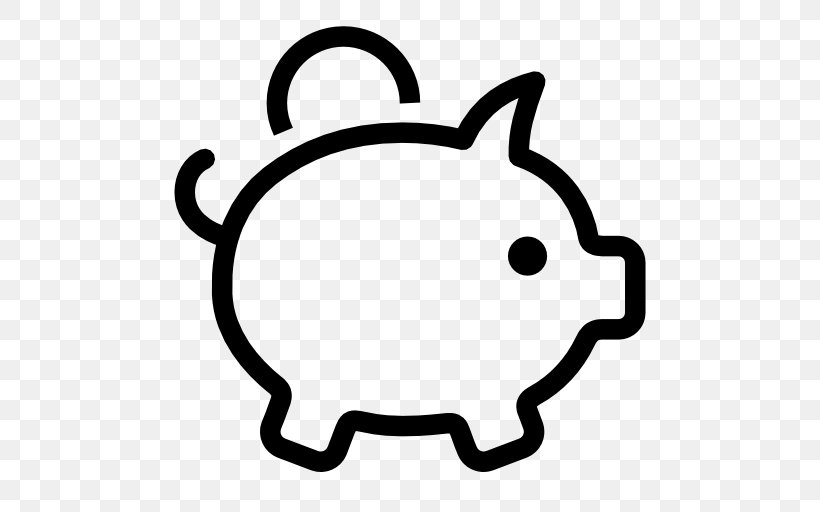 Piggy Bank Coin Money, PNG, 512x512px, Piggy Bank, Bank, Black And White, Coin, Finance Download Free