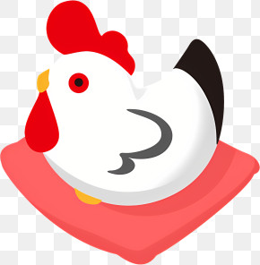 Cartoon Hen - Cartoon Hen Sitting On A Pillow PNG
