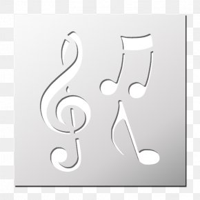 Musical Note - Stencil Musical Note Silhouette PNG