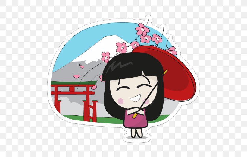Sticker Japan Clip Art, PNG, 520x520px, Sticker, Apple, Cartoon, Fictional Character, Happiness Download Free
