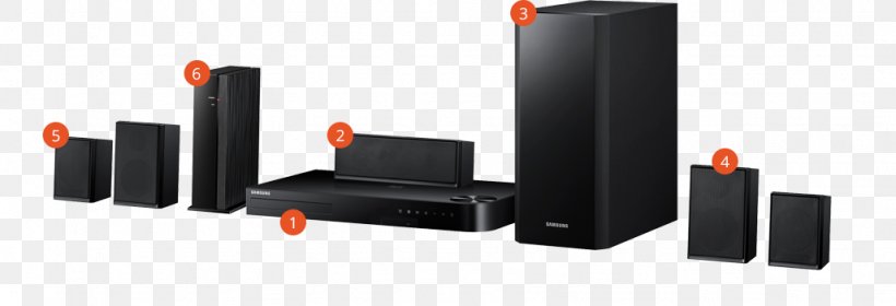 Blu-ray Disc Home Theater Systems Samsung BLU-RAY 3D Home Cinema HTJ4500 500W 5.1 5.1 Surround Sound, PNG, 1027x351px, 3d Television, 51 Surround Sound, Bluray Disc, Audio, Audio Power Download Free