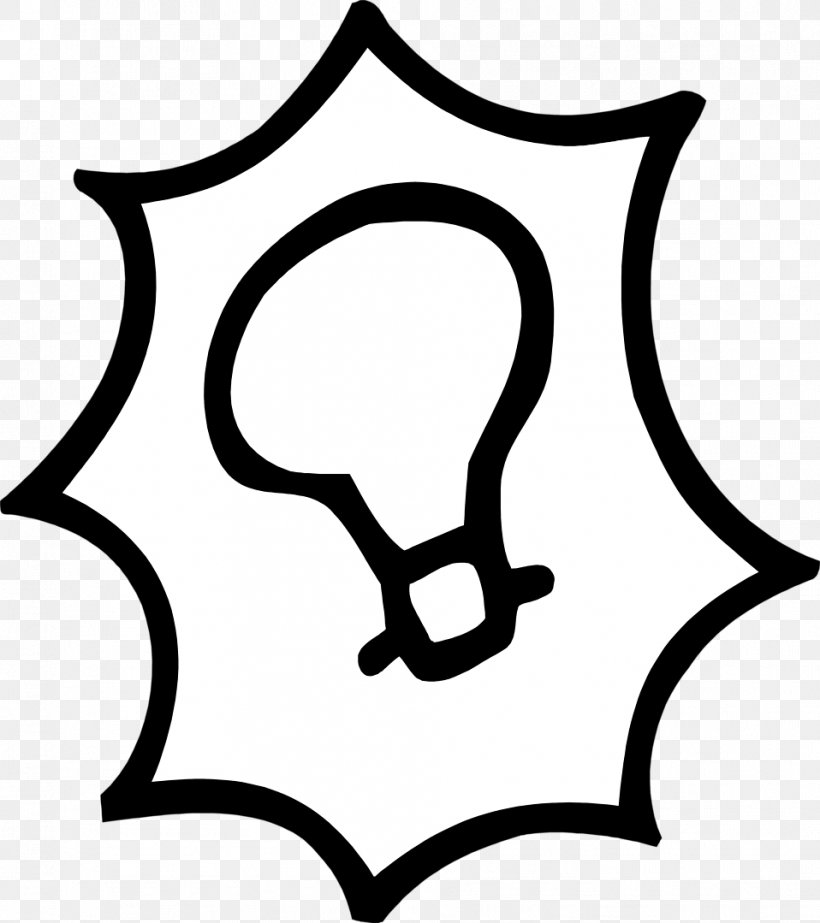 Incandescent Light Bulb Drawing Speech Balloon Clip Art, PNG, 958x1079px, Incandescent Light Bulb, Area, Artwork, Black, Black And White Download Free
