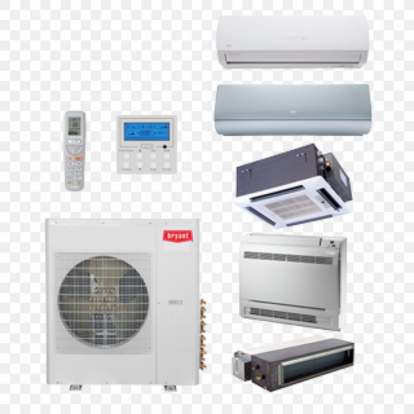 Air Conditioning HVAC Heat Pump British Thermal Unit Seasonal Energy Efficiency Ratio, PNG, 1024x1024px, Air Conditioning, Air Handler, Air Source Heat Pumps, British Thermal Unit, Central Heating Download Free