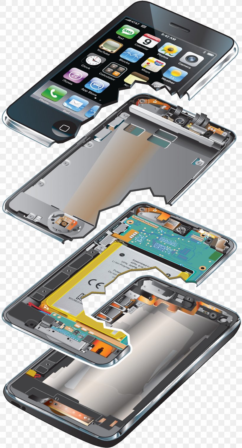 Smartphone Mobile Phones Exploded-view Drawing Technical Illustration, PNG, 1700x3142px, Smartphone, Cellular Network, Communication Device, Cutaway Drawing, Drawing Download Free
