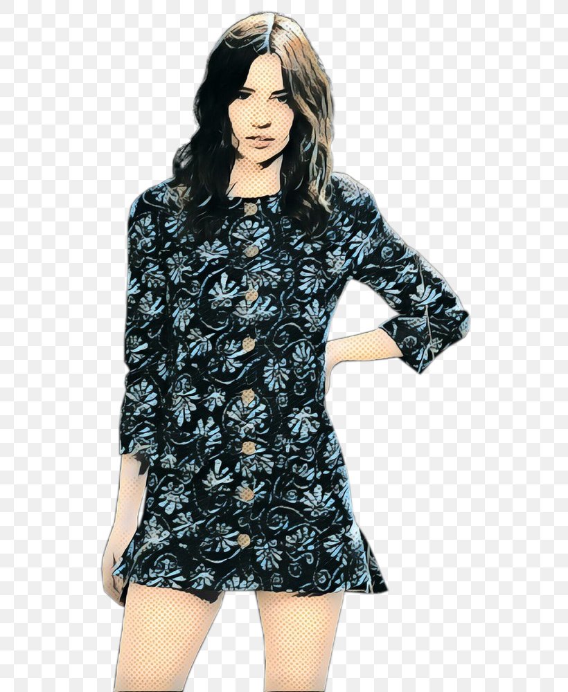 Clothing Sleeve Blue Outerwear Dress, PNG, 552x1000px, Pop Art, Blouse, Blue, Button, Clothing Download Free