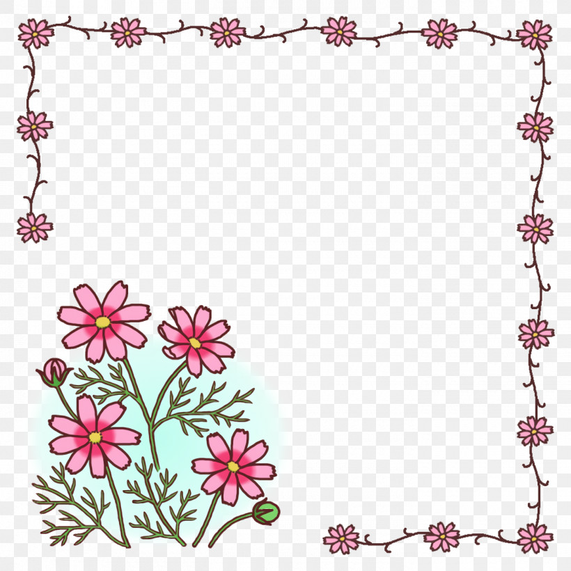 Flower Frame School Frame Kindergarten Frame, PNG, 1400x1400px, Flower Frame, Cherry Blossom, Cut Flowers, Floral Design, Flower Download Free