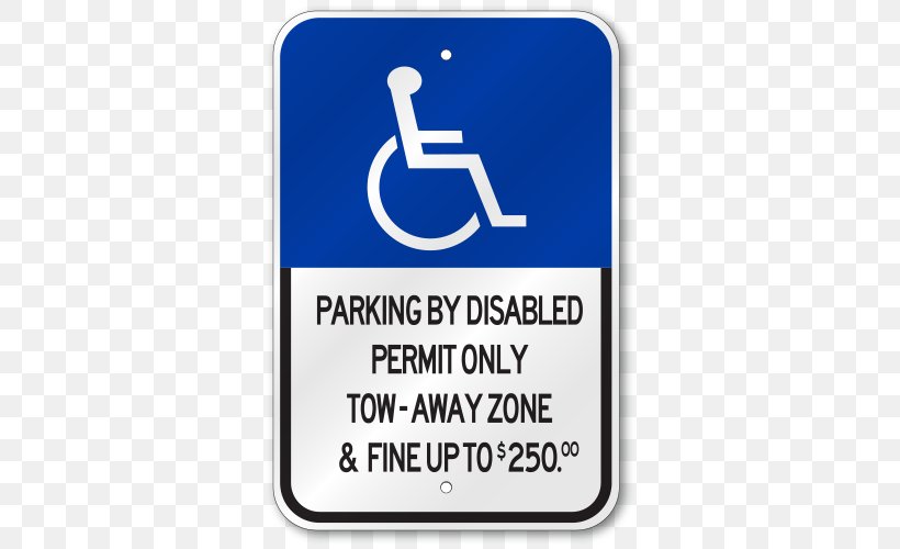 Disabled Parking Permit Disability Car Park ADA Signs International Symbol Of Access, PNG, 500x500px, Disabled Parking Permit, Accessibility, Ada Signs, Area, Blue Download Free