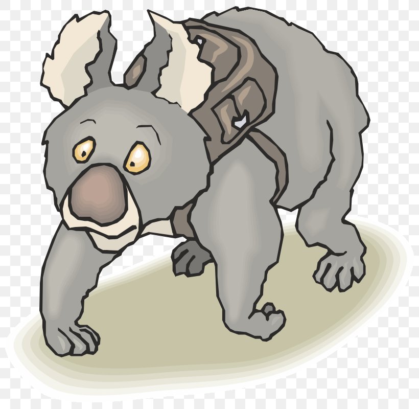 Dog Bear Koala Wombat Marsupial, PNG, 800x800px, Dog, Bear, Canidae, Carnivoran, Cartoon Download Free