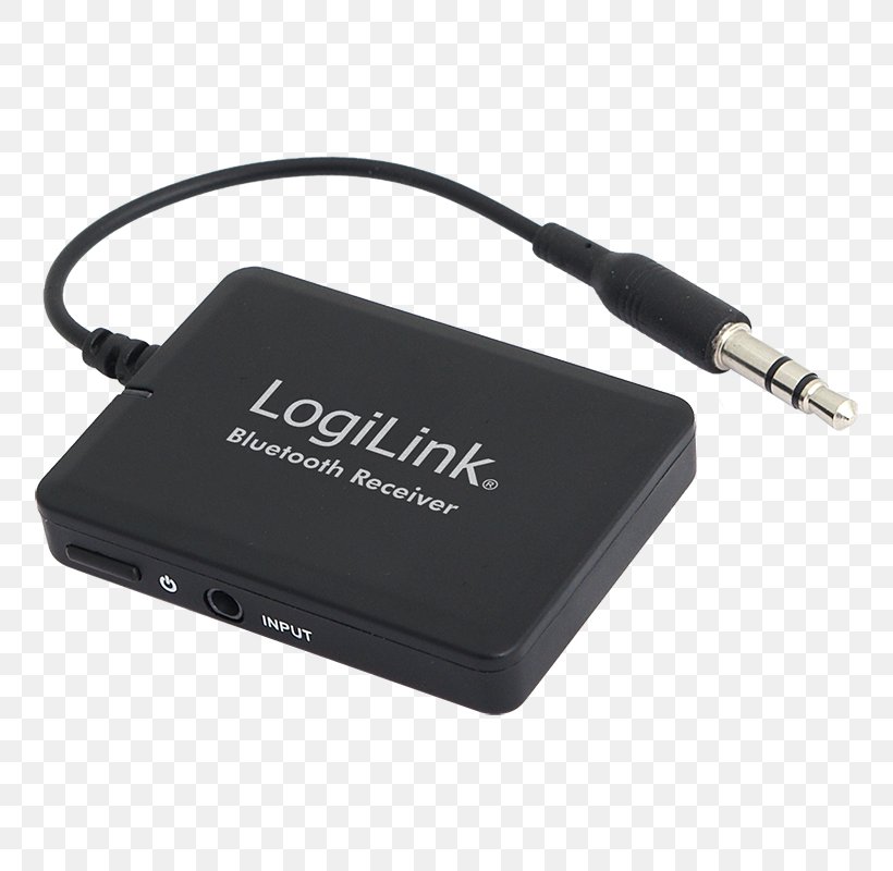 LogiLink Bluetooth Audio Receiver BT0020A Phone Connector A2DP Adapter, PNG, 800x800px, Phone Connector, Ac Adapter, Adapter, Audio, Audio Transmitters Download Free