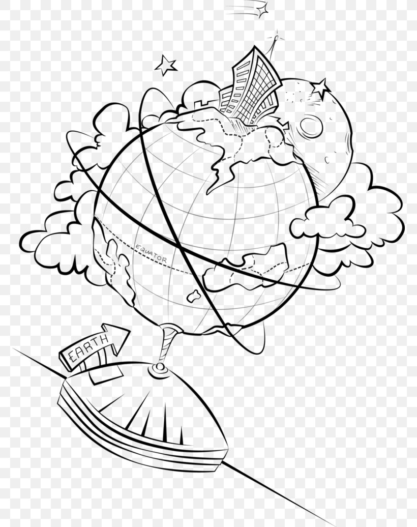Earth Line Art Drawing Cartoon Clip Art, PNG, 772x1036px, Earth, Art, Artwork, Black And White, Cartoon Download Free