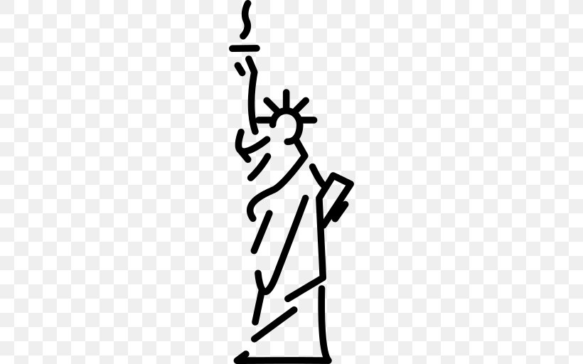 Statue Of Liberty National Monument, PNG, 512x512px, Statue Of Liberty National Monument, Art, Blackandwhite, Calligraphy, Cartoon Download Free