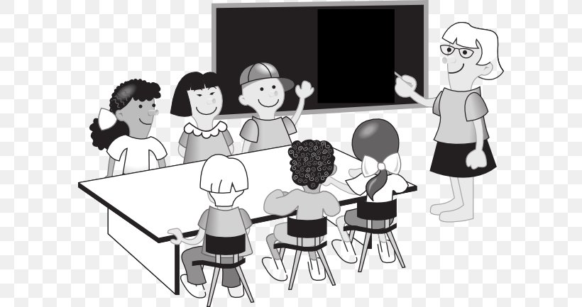 Student Classroom School Clip Art, PNG, 600x433px, Student, Art, Black And White, Cartoon, Child Download Free