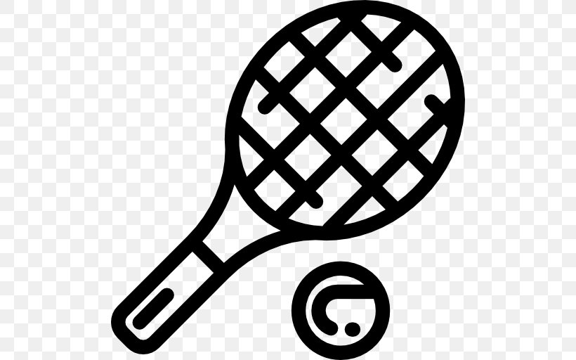 Racket Tennis Sport Rakieta Tenisowa, PNG, 512x512px, Racket, Area, Ball, Black And White, Rakieta Tenisowa Download Free