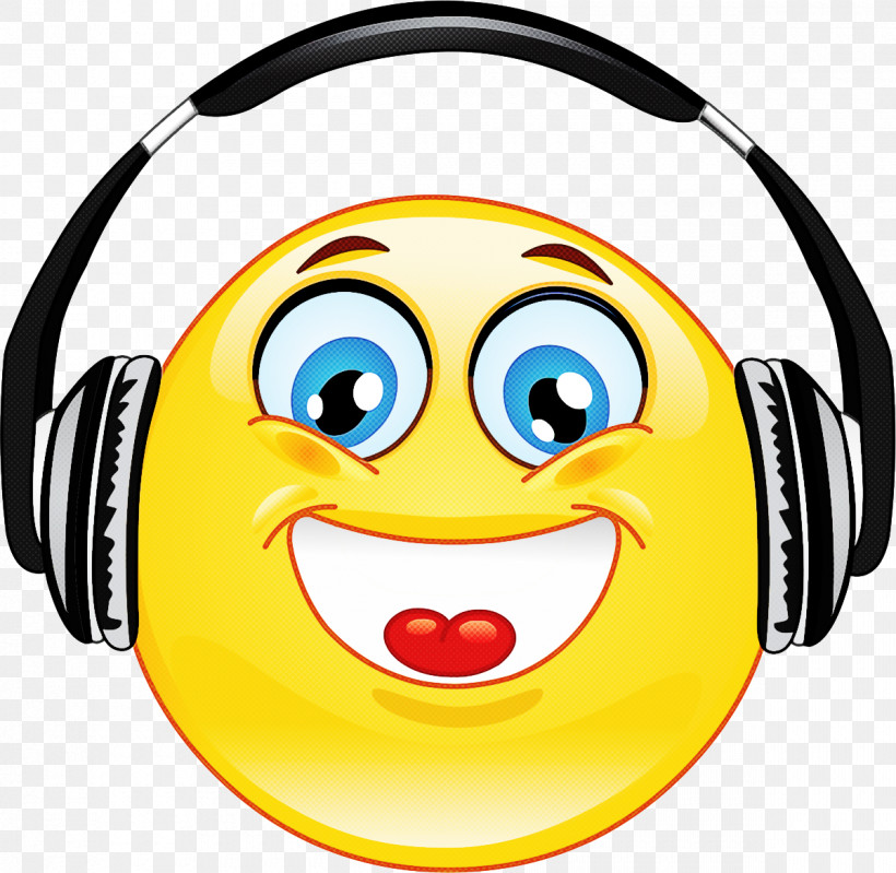 Smiley Headphones Emoji Mobile Phone Text, PNG, 1200x1170px, 2in1 Pc, Smiley, Decal, Emoji, Headphones Download Free