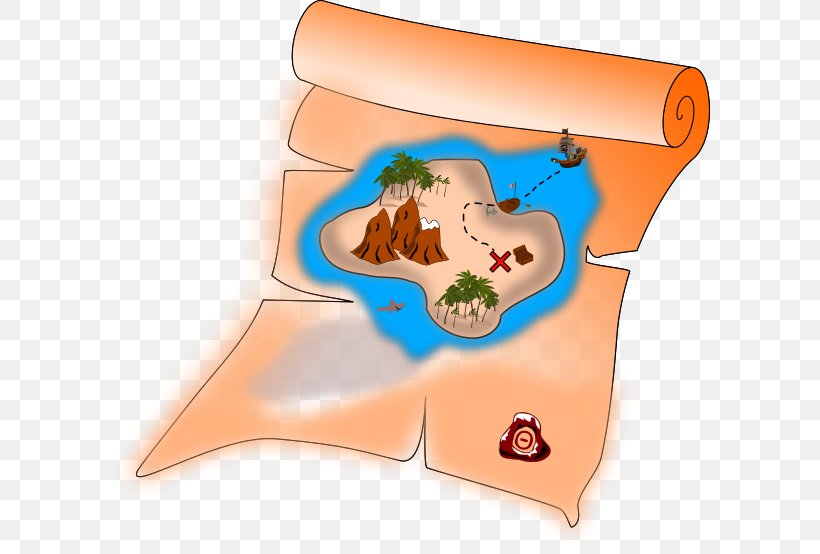 Treasure Map Buried Treasure Piracy Clip Art, PNG, 600x554px, Watercolor, Cartoon, Flower, Frame, Heart Download Free
