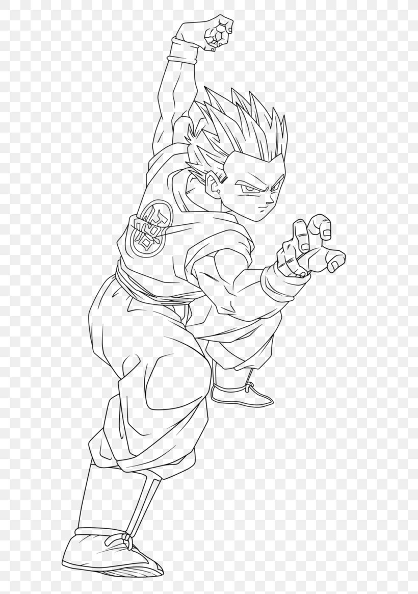 Gohan Goku Vegeta Goten Trunks, PNG, 685x1165px, Gohan, Arm, Art, Artwork, Black And White Download Free