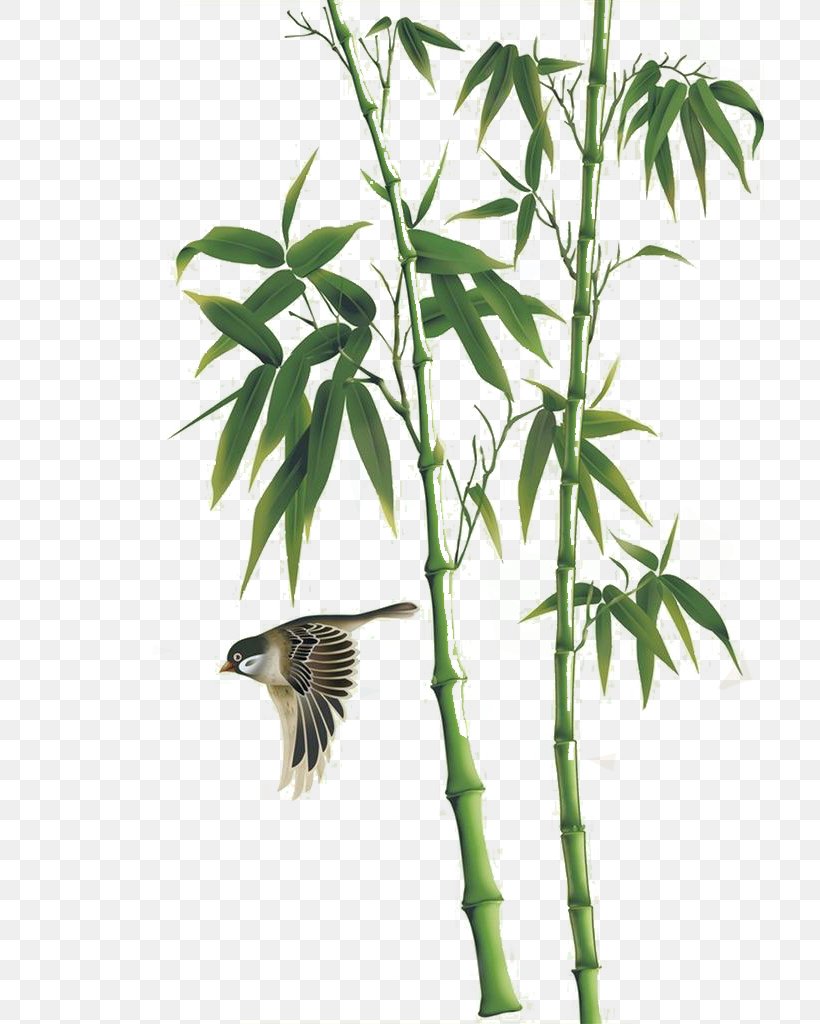 Bamboo Ink Wash Painting Zongzi Bird-and-flower Painting Chinese Painting, PNG, 709x1024px, Bamboo, Bamboe, Birdandflower Painting, Branch, Chinese Painting Download Free