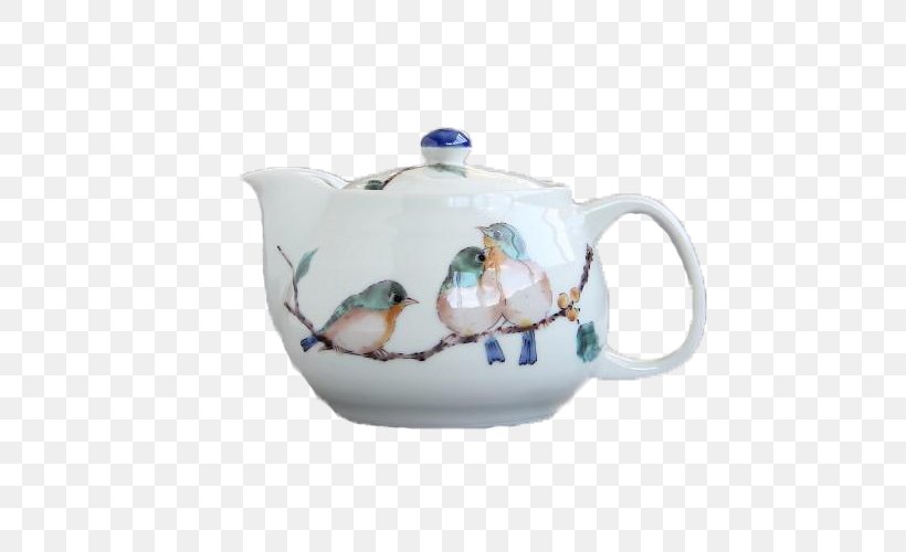 Bird Jug Sparrow Teapot, PNG, 600x500px, Bird, Blue And White Porcelain, Ceramic, Cup, Dishware Download Free