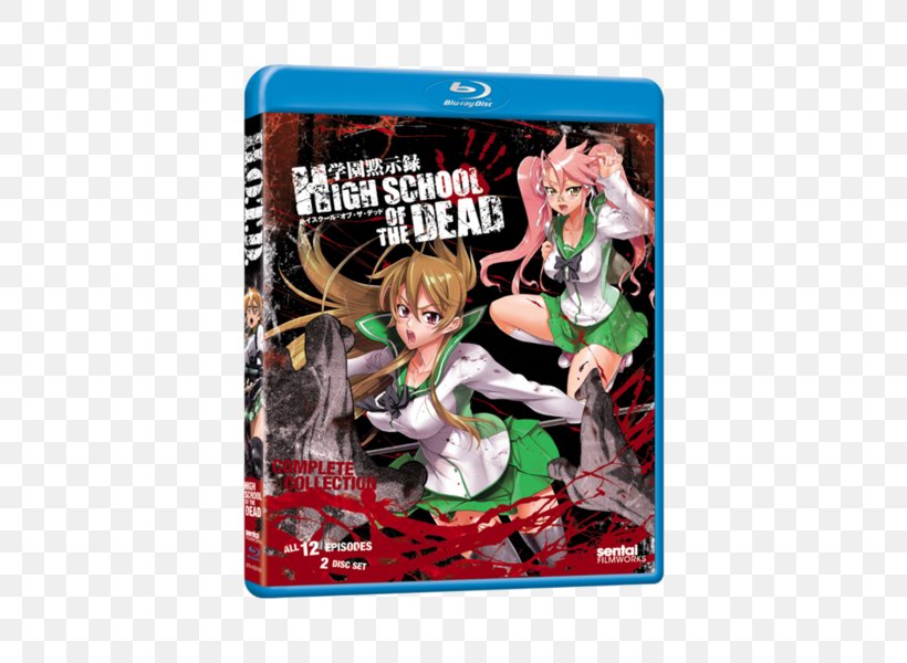 Highschool Of The Dead Sentai Filmworks Blu-ray Disc Animated Film DVD, PNG, 562x600px, Watercolor, Cartoon, Flower, Frame, Heart Download Free