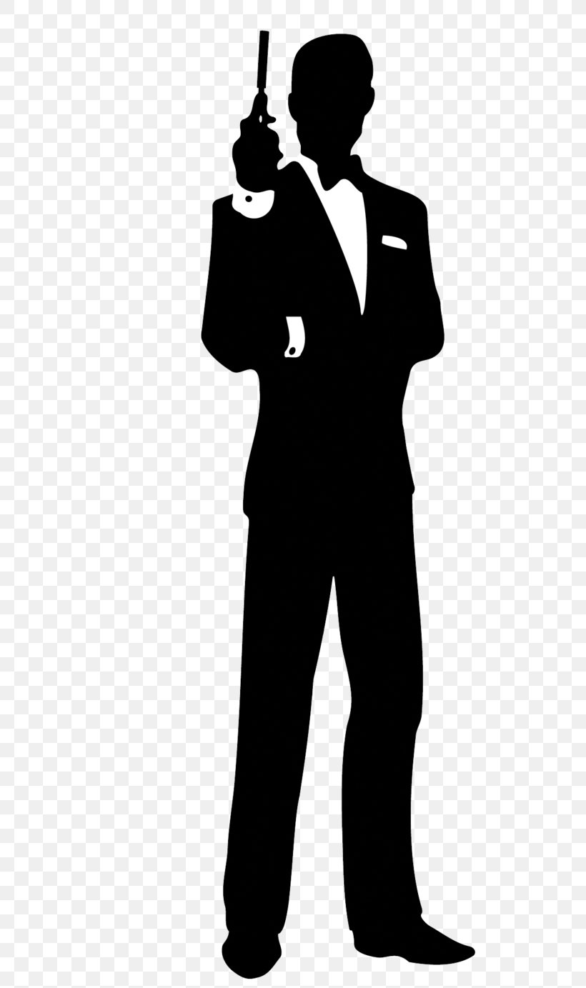 James Bond Film Series Silhouette Clip Art, PNG, 578x1383px, James Bond, Black And White, Bond Girl, Daniel Craig, Formal Wear Download Free