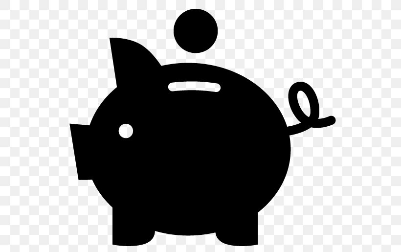 Piggy Bank Saving Clip Art, PNG, 589x515px, Piggy Bank, Bank, Black, Black And White, Carnivoran Download Free