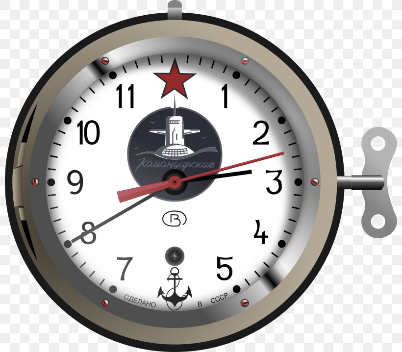 Russia Soviet Union Clock Nuclear Submarine, PNG, 800x718px, Russia, Clock, Flag Of The Soviet Union, Gauge, Hardware Download Free