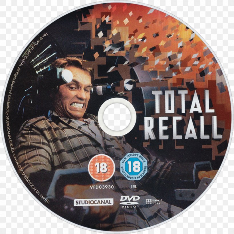 Total Recall DVD Blu-ray Disc STXE6FIN GR EUR Mongrel Media, PNG, 1000x1000px, Total Recall, Bluray Disc, Compact Disc, Dvd, Label Download Free
