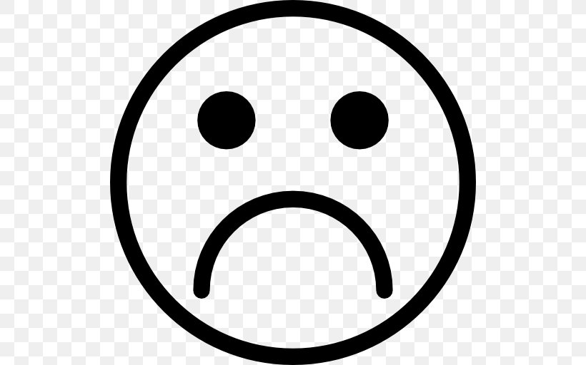 Emoticon Smiley Sadness Clip Art, PNG, 512x512px, Emoticon, Black And White, Crying, Emoji, Face Download Free