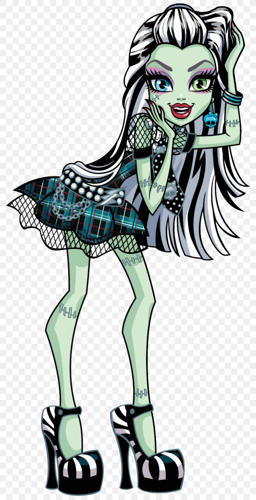 Frankie Stein Monster High Basic Doll Frankie Monster High Basic Doll Frankie, PNG, 810x1600px, Watercolor, Cartoon, Flower, Frame, Heart Download Free