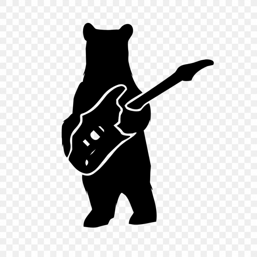 Musical Instrument Accessory Black And White Monochrome Silhouette, PNG, 1056x1056px, Musical Instrument Accessory, Bear, Black, Black And White, Carnivora Download Free