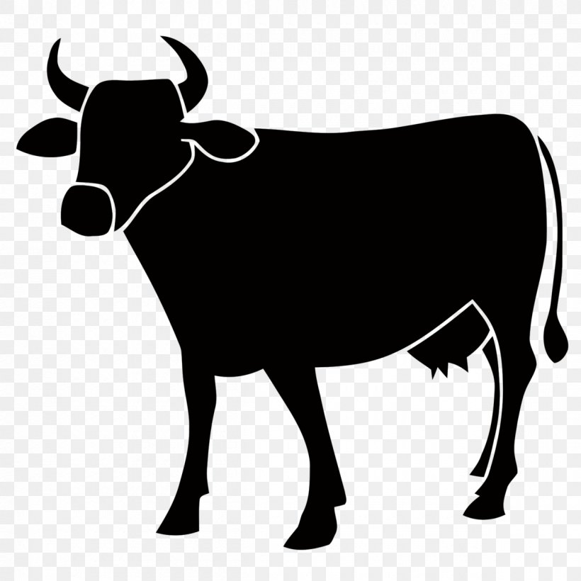 Cattle, PNG, 1200x1200px, Cattle, Black And White, Bull, Cattle Like Mammal, Cow Goat Family Download Free
